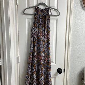 Multi-Color Aztec Print Maxi Dress
